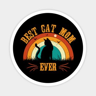 Retro Best Cat Mom EVER Magnet